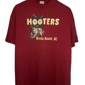 Hooters Maroon Owl Myrtle Beach Graphic Tee